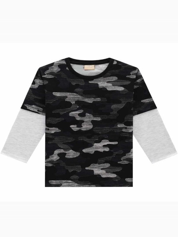 【U LAN】Holly print camo layered long sleeves Camo Layered Long Sleeve – Jaxson Layne Kids Co