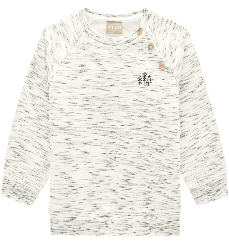 White/Grey Fleece Sweatshirt