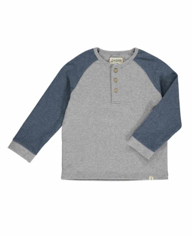 Grey/Navy Raglan