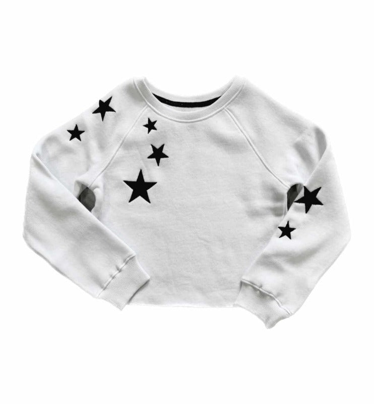 White Star Cropped Sweatshirt