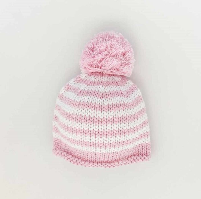 Newborn Pink Pom Pom Beanie