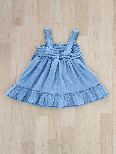 Polka Dot Denim Dress and Bloomers Set