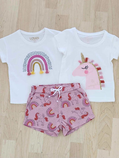 Pink Rainbows & Unicorns Shorts