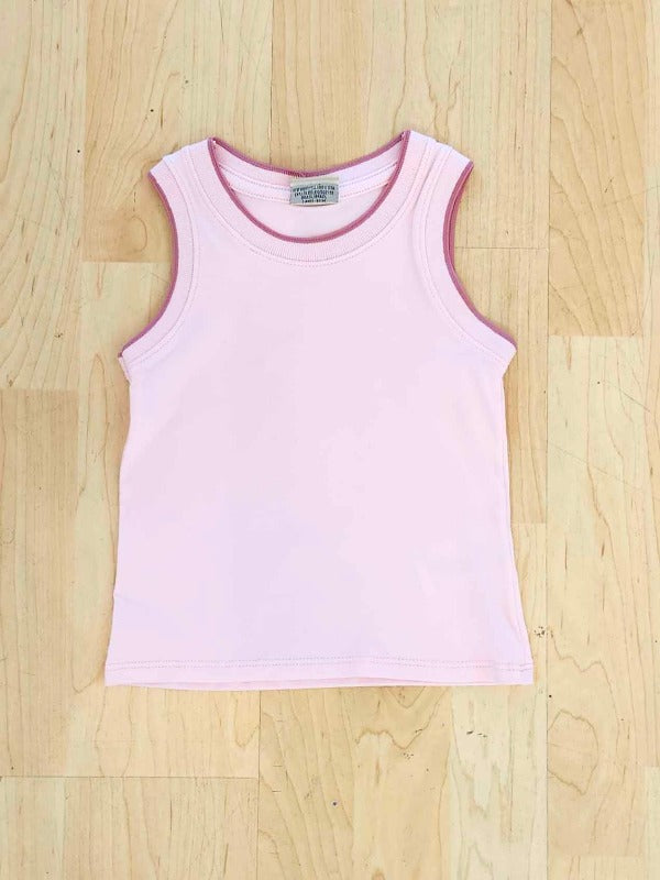 Pink Contrasting Stitch Tank