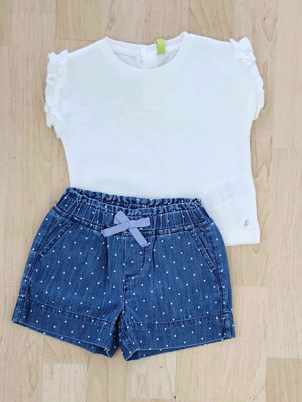 Chambray Polka Dot Shorts