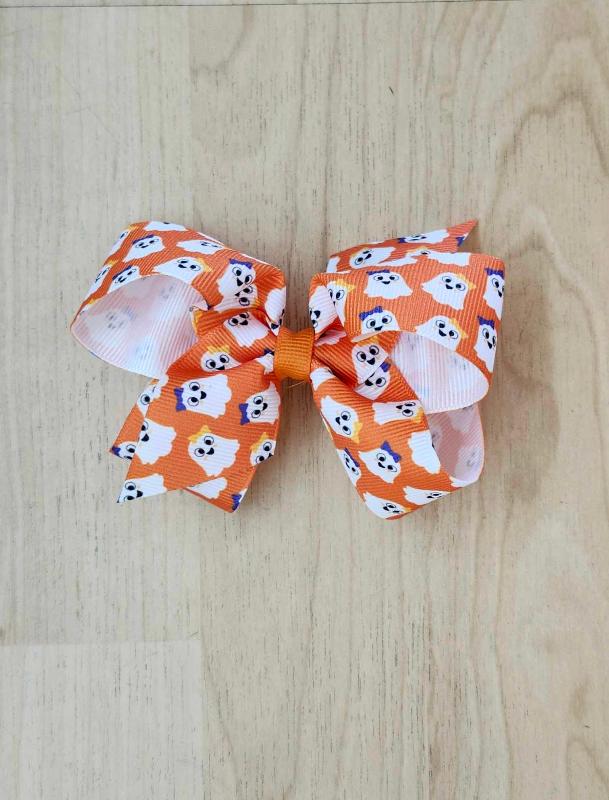 Halloween Ghosts Grosgrain Bow