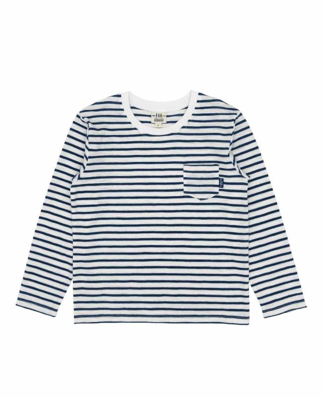 Infant Navy & Cream Stripe Long Sleeve Tee