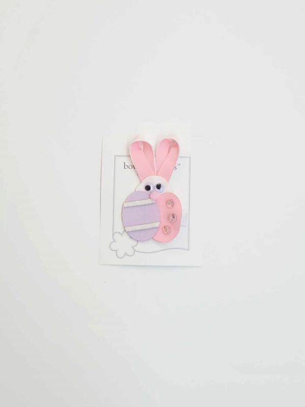 Bunny & Easter Eggs Hair Clip - Purple/Pink