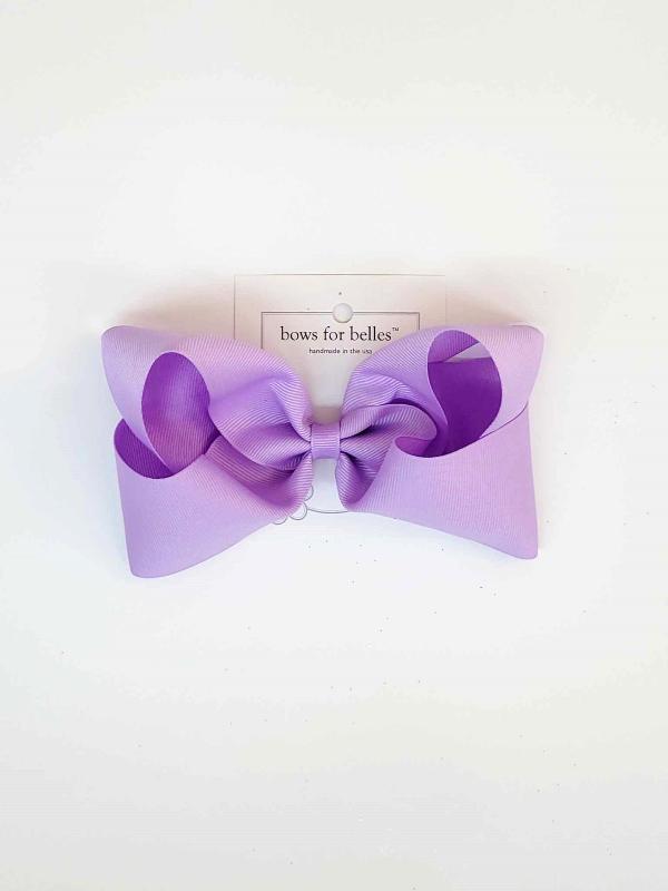 Solid Grosgrain Large Bow - Lavender