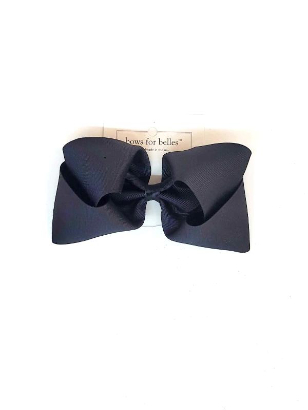 Solid Grosgrain Large Bow - Black