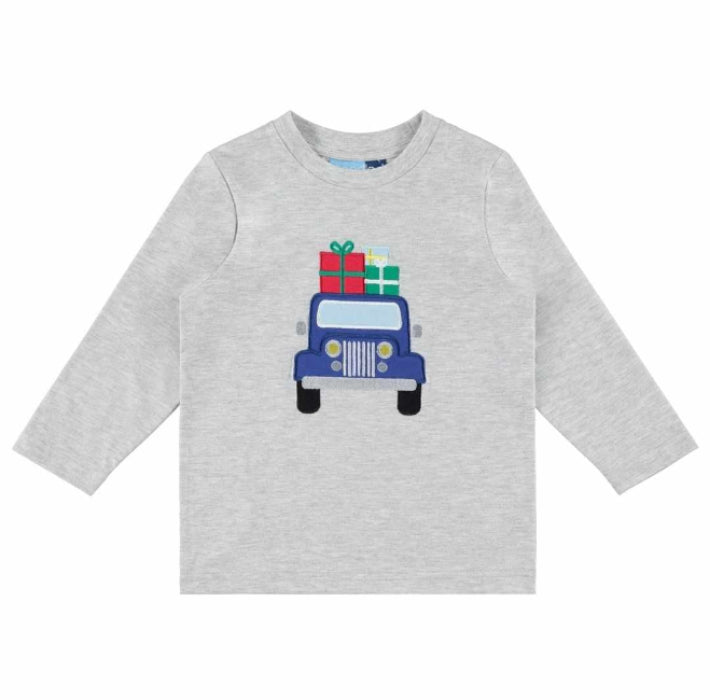 Car With Presents Applique Tee