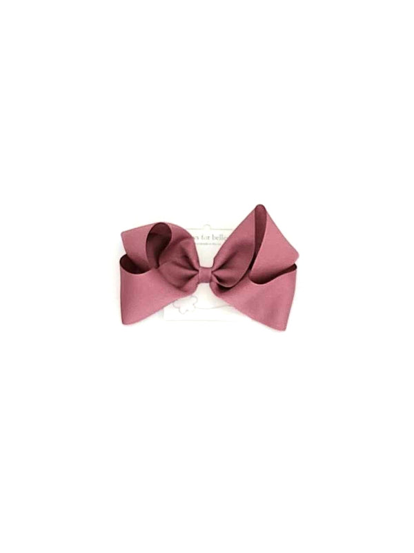 Solid Grosgrain Large Bow - Deep Mauve