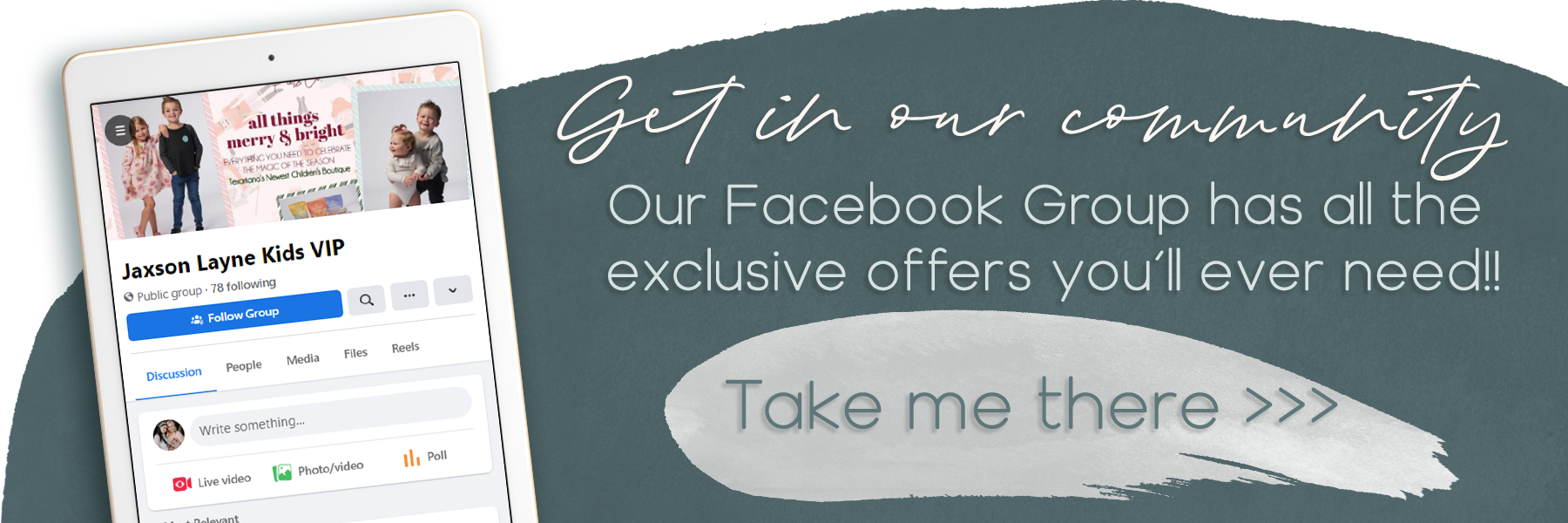 Get in our community. Our Facebook Group has all the exclusive offers you'll ever need! Take me there