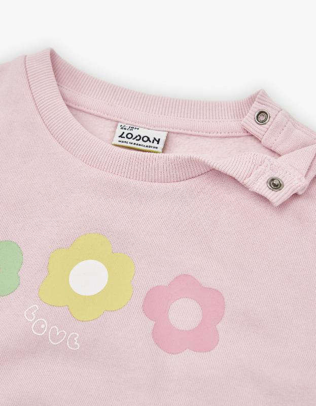 Pink Flower Sweatshirt