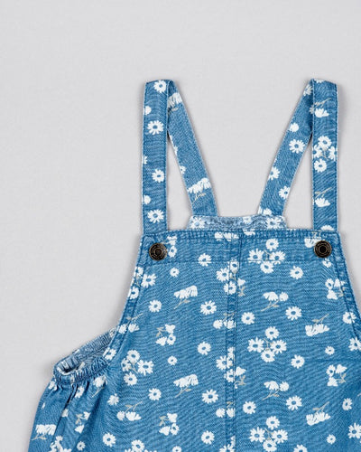 Floral Chambray Overalls