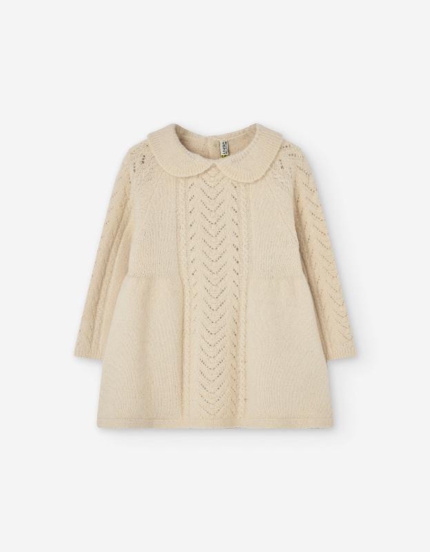 Knit Cream Sweater Dress