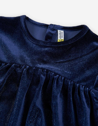 Midnight Blue Velvet Dress