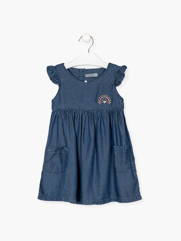 Denim Chambray Rainbow Dress