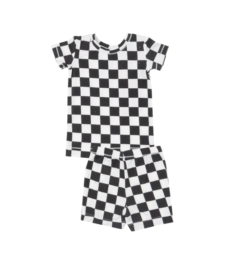 Checkerboard Short Loungewear Set