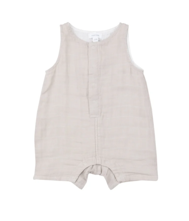 Muslin Overall Shortie - Oatmeal