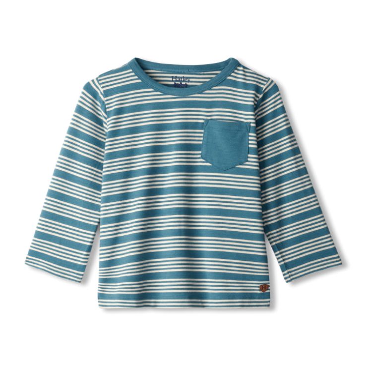 Bluestone Striped Bamboo Tee