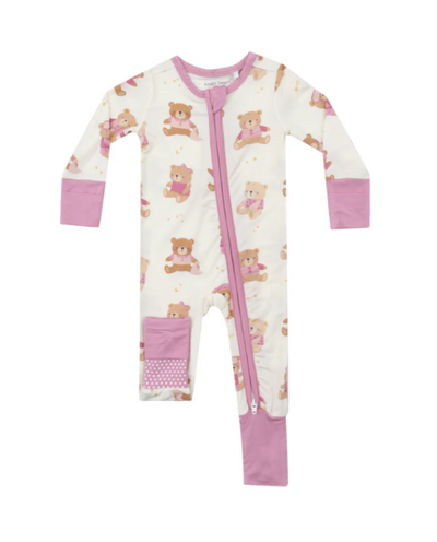 Teddy Bears Bamboo 2 Way Zipper Romper - Pink