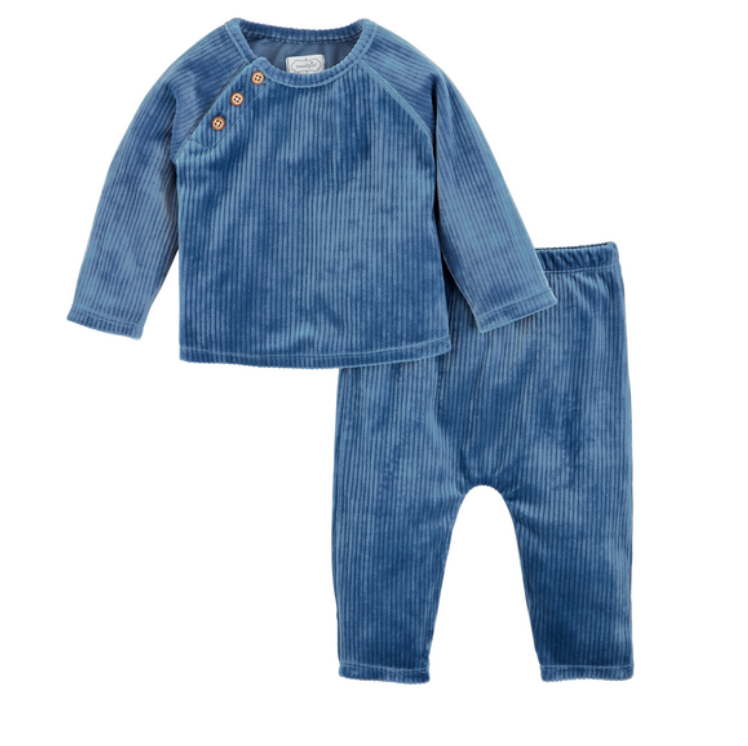 Baby Boy Navy Velour Set