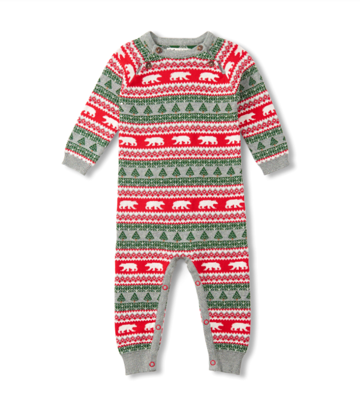 Polar Bear Fair Isle Sweater Romper