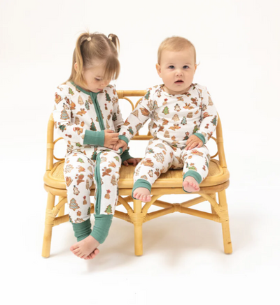 Gingerbread Sleigh Ride Waffle Knit Lounge Wear Set