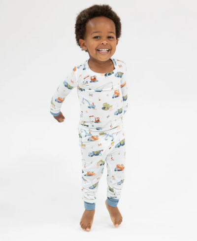 Bamboo Lounge Wear Set - Construction Alphabet