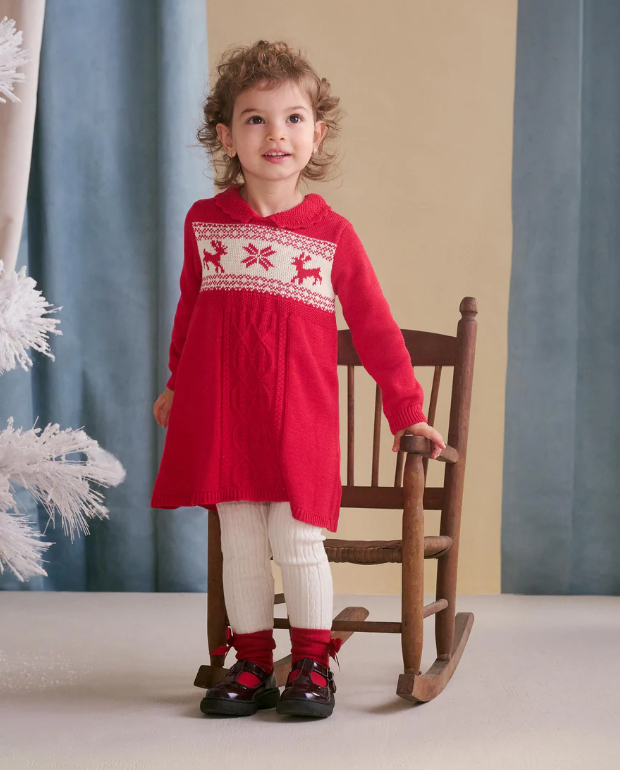 Christmas Cable Knit Sweater Dress