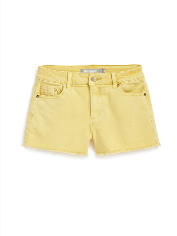 Brittany Fray Hem Short- Yellow