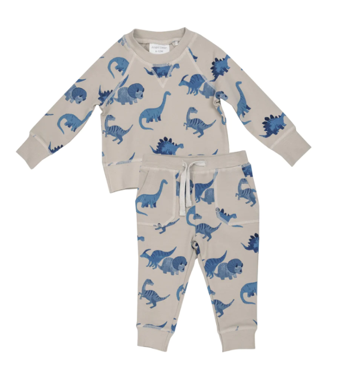 Dino French Terry Sweatshirt and Jogger Set