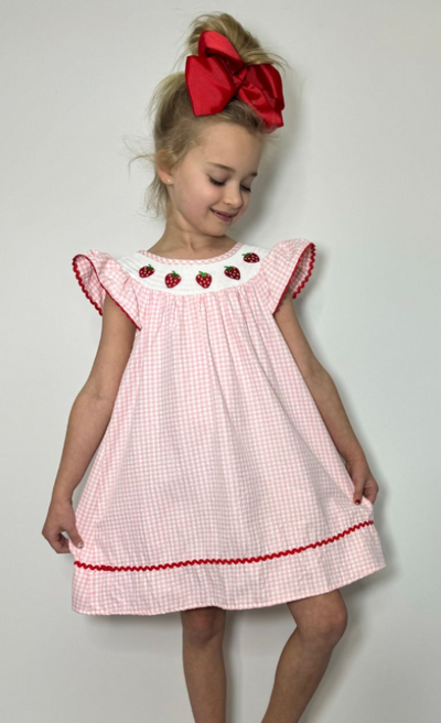 Smocked Strawberry Dress