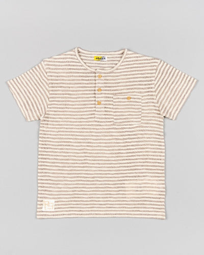 Khaki & White Stripe Tee