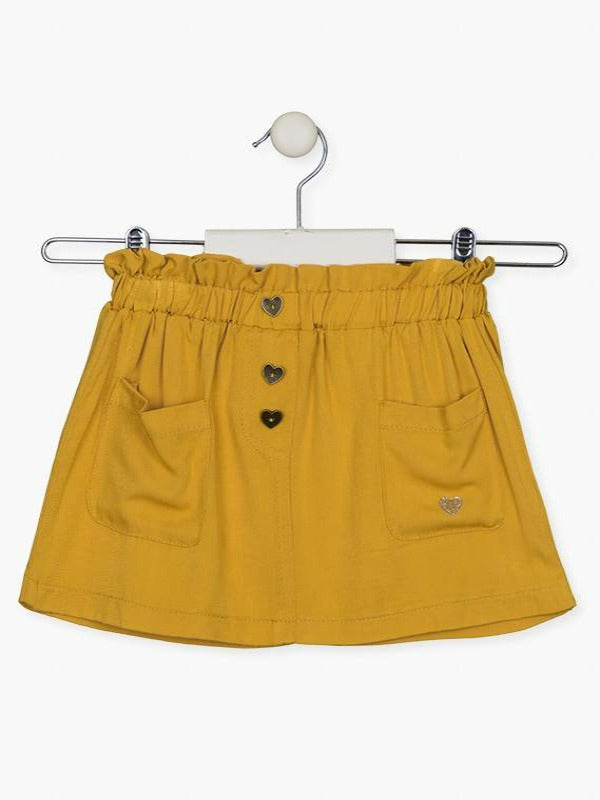 Mustard pocketed skirt