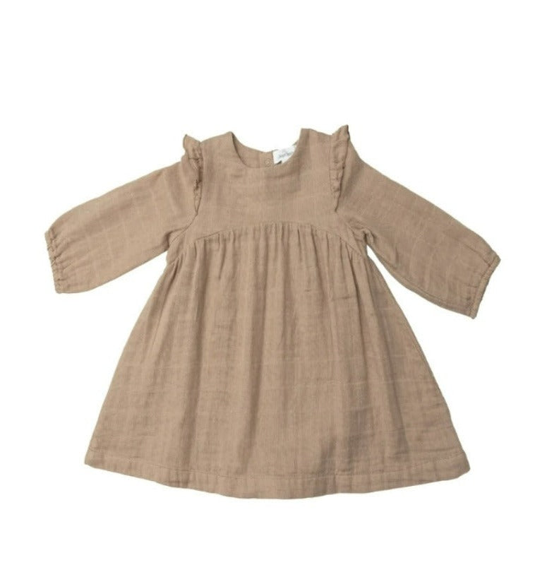 Muslin Ruffle Sleeve Dress